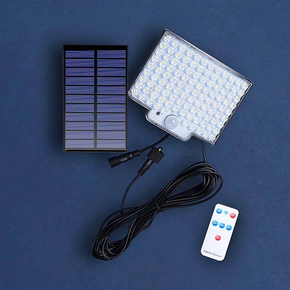 Remote Control Solar Outdoor Lights 200 LED Highlight Solar Powered Lamp Lighting Automatic Charging Motion Sensor Lights Split Body