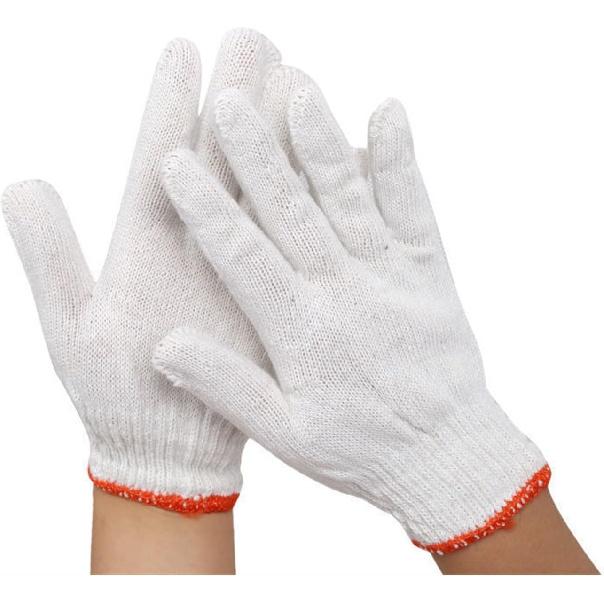 12 Paar Arbeitsschutzhandschuhe Rutschfest Verschleißfest Baumwolle Nylon Outdoor Bauarbeits-Handschuhe(Farbe:Schwarz), 19-21 cm