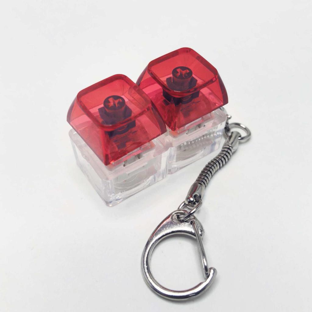 Cross-Border High-Clarity PC Mechanical Switch Tester Keychain - 3.4-Key Squeeze Fun Decompression Pendant