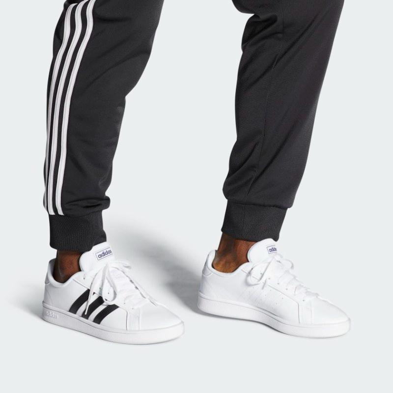 Adidas Grand Court Base 'White Black' Sneakers EE7904