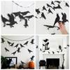 Glitter Paper Bird Hanging Bunting Flags Realistic Pattern Banner Garland  Yard