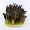 1 Meter Balck Rooster Hair Natural Feathers  Trim Fringe 13-18cm Ribbon for Sewing Clothing Party Decorations Craft Accessories