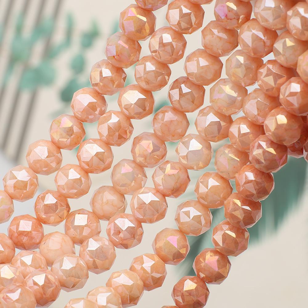 8mm Colorful Ceramic Glass Flower Beads for DIY Jewelry Bracelet