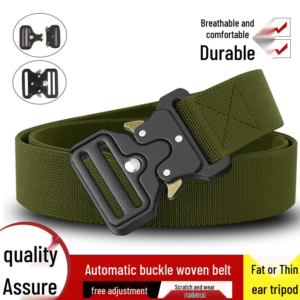 Men's Tactical Canvas Belt: Durable, Versatile, Casual, for All Ages