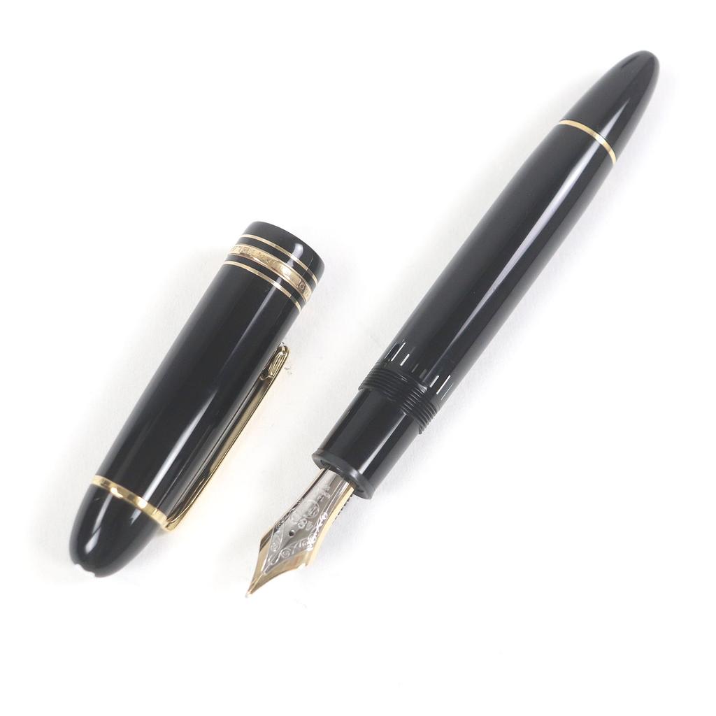 Very Good MONTBLANC fountain pen Meisterstck 149 Cap type Black gold 14K mens Used