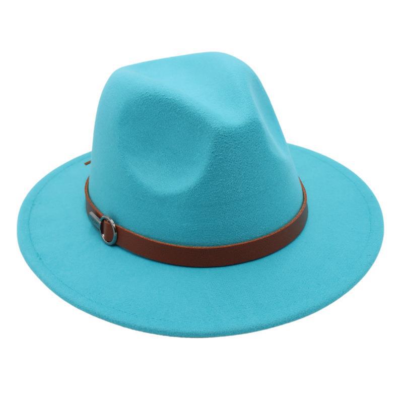 S New Retro British Top Hatsmall Belt Felt Hat Autumn And Winter European And American Jazz Hat Ins Style