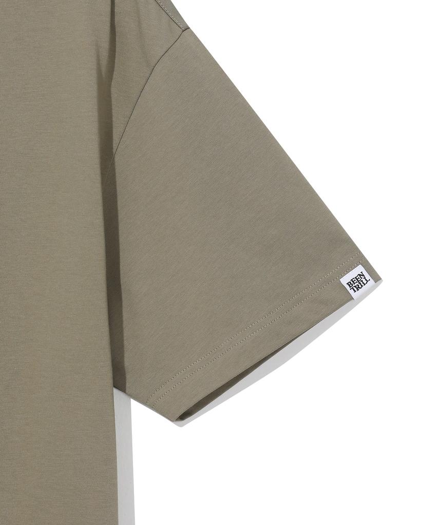 BEENTRILL B Gothic Logo T-Shirt (Khaki)