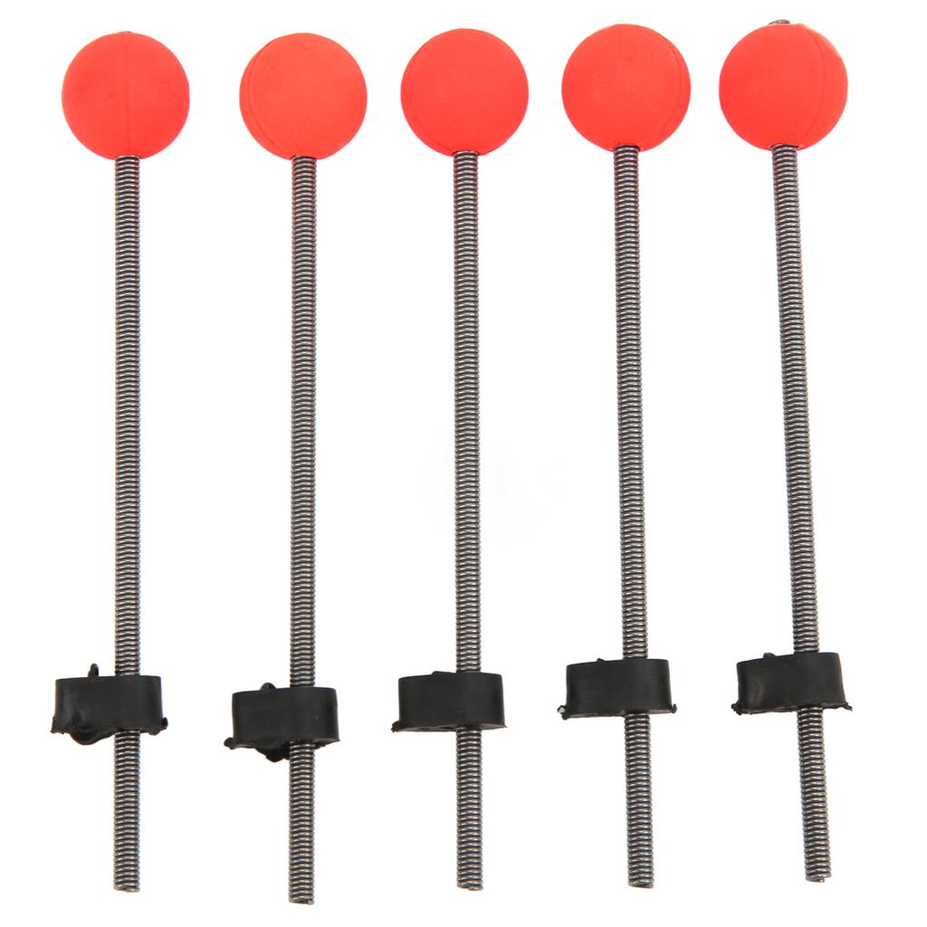 5PCS Mini Winter Ice Fishing Rod Top Tip Portable Outdoor Fishing Rod Red Ball Spring Tips