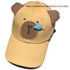 Casual Runny Nose Capybara Baseball Cap Korean Style Embroidery Cartoon Sun Hat Sunscreen Golf Cap Peaked Cap Men