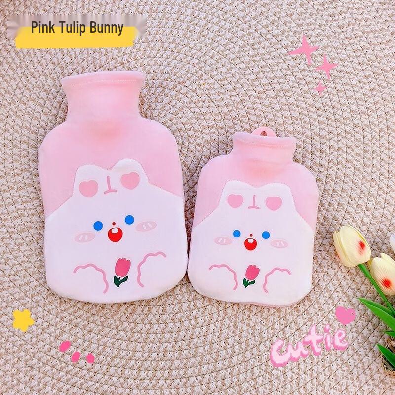 Pink Rabbit Plush Hot Water Bottle