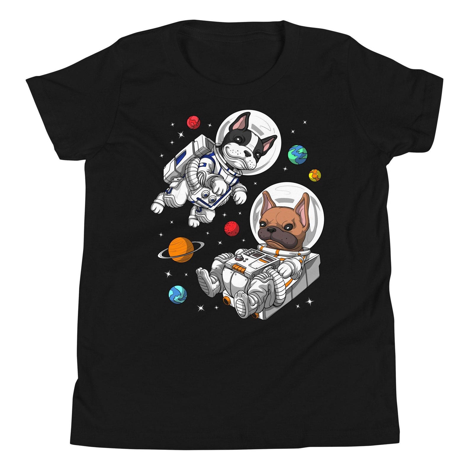 French Bulldog Astronaut Kids Shirts, Space French Bulldog Boys T-Shirts, Funny French Bulldog Tees, Cute French Bulldog Clothing 120
