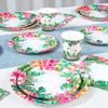 Hawaiian Leaves Flower Disposable Tableware Summer Theme Birthday Party Decor Paper Cup Napkin Tropical Hawaii Party Supplies