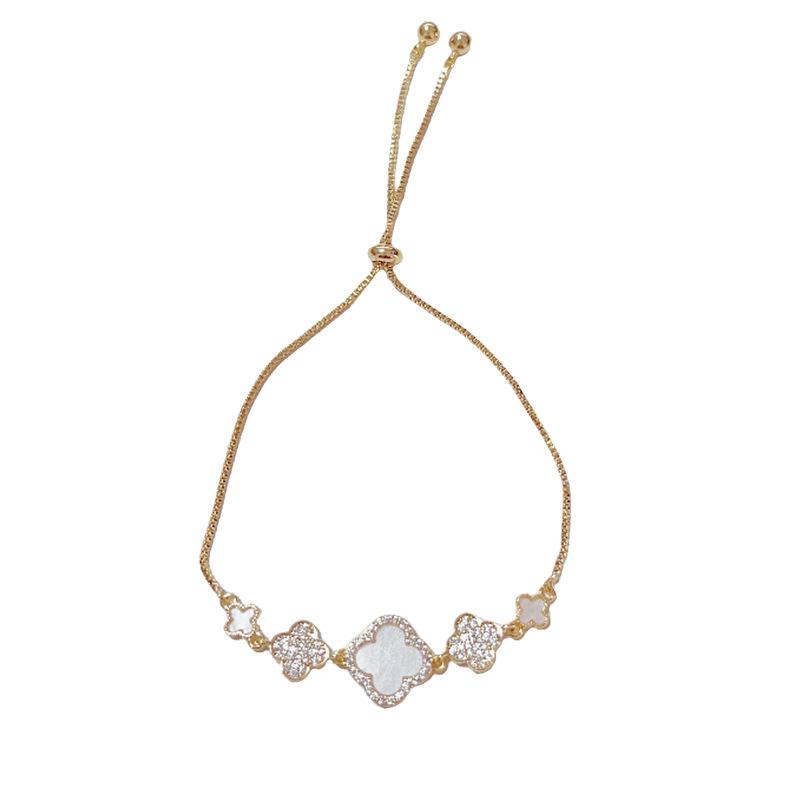 Versatile Fashionable Niche Four Leaf Flower Bracelet