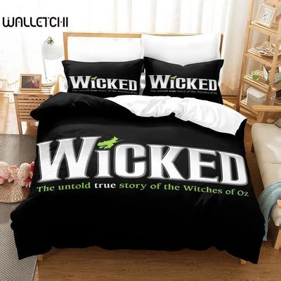 Wicked Musical Broadway Dramma Set Letto Singolo Twin Full Queen King Size Set Letto Adulto Bambino Camera da Letto Set Copripiumino Stampa 3D