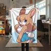 1 Pezzo Coperta in Flanella con Stampa Cartone Animato, Alta Qualità Confortevole per Tutte le Stagioni, Decorazione per la Casa, Calore e Comfort, Perfetta per Regalo di Natale Compleanno