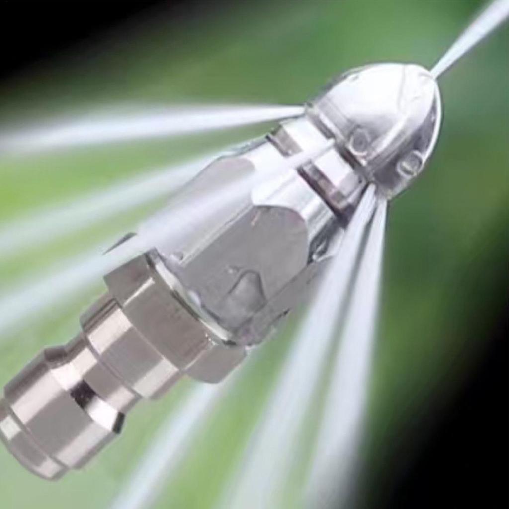 Sewer High-Pressure Nozzle 1/4 Inch Quick Connector Sewer Cleaning Nozzle Pipe Cleaner Rust-Proof Attachment for Plumbing Sewage