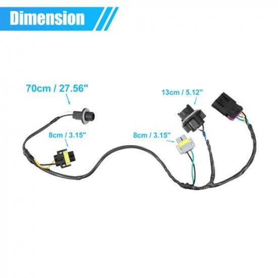 2Pcs 645-539 15930264 Headlight Wiring Harness for Chevrolet Malibu 2008-2012