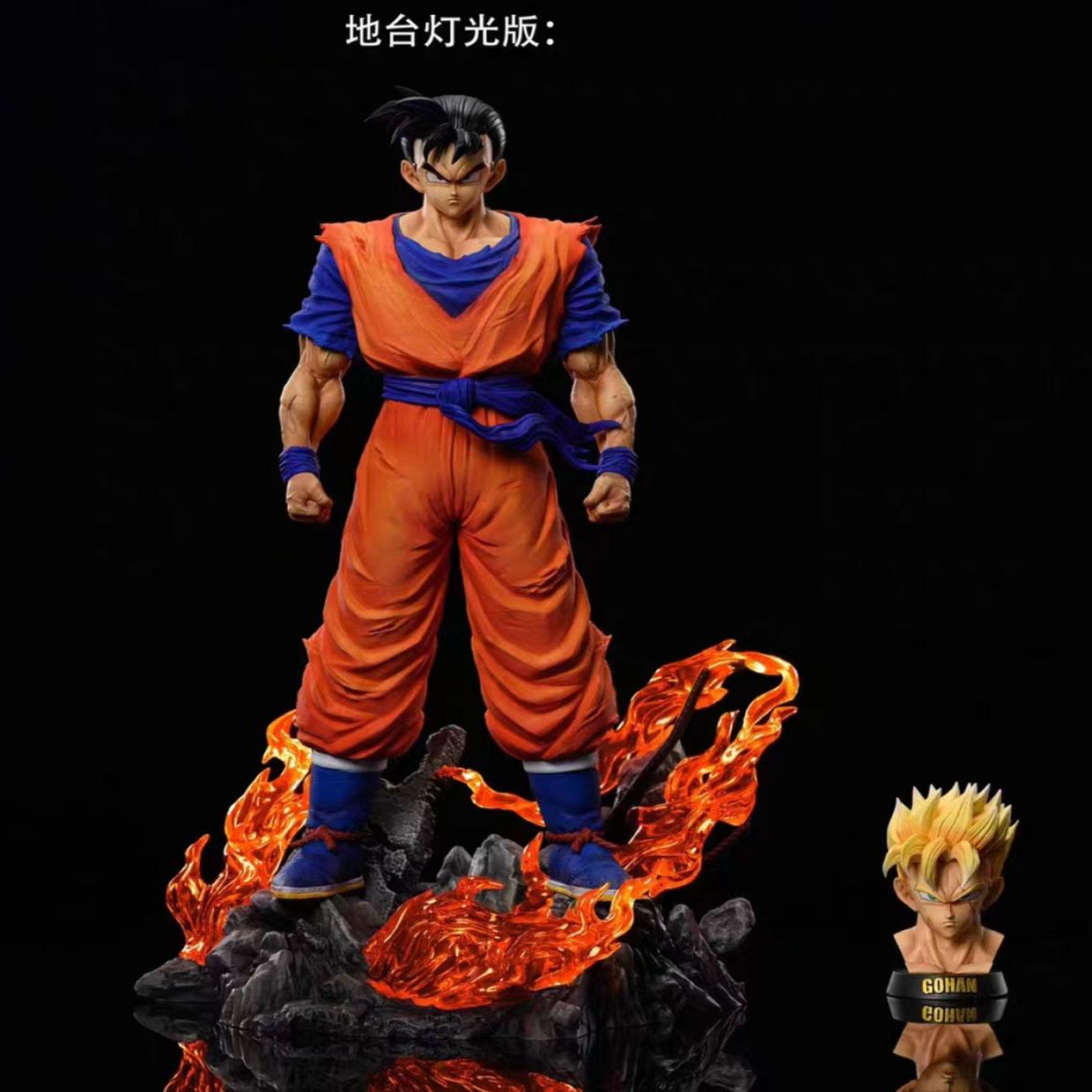 30CM Anime Dragon Ball Character Future Warrior Gohan Super Saiyan Scene Model Collection Statue Ornaments Toys Gift
