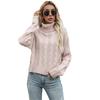 Vintage Fashion Elegant Casual Autumn Women's Solid Color Twist Long-sleeved Turtleneck Bottoming Sweater