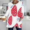 Plus Size Women Crew Neck Long Sleeve Tunic Soft Oversized Tops For Household Chores And Outdoor Walks