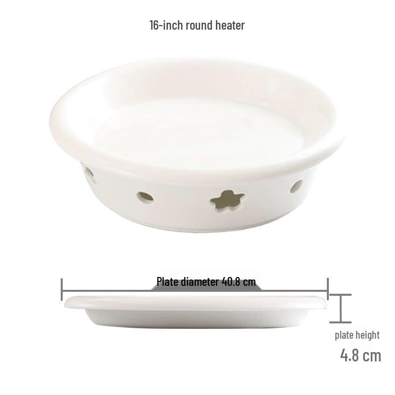 Ceramic Candle-Heated Food Warmer Plate