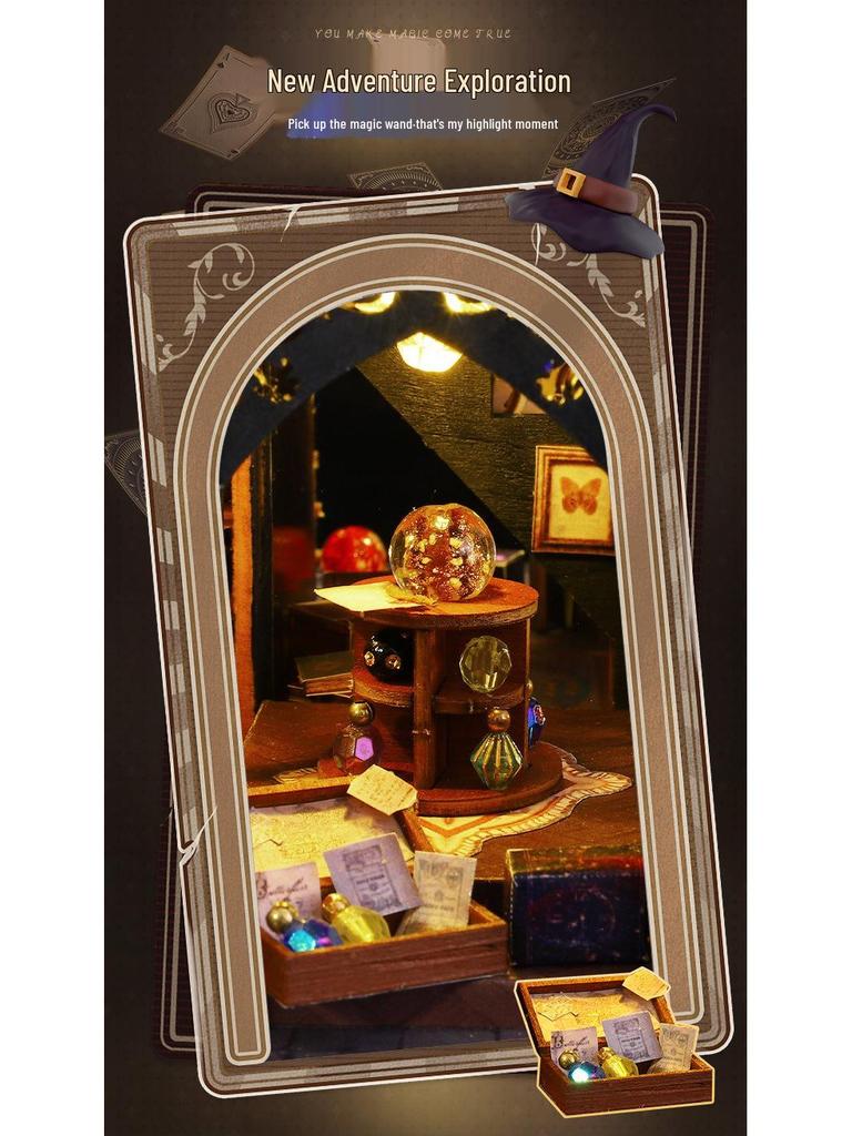 Jiate DIY Luna Magic House Model: Hand-Assembled Villa Ornament, Exquisite Decompression Gift for Adults.