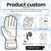 Customized Polyester Ski Mittens Built Wrist Support Shock Absorption Waterproof Split Finger Light Snowboarding