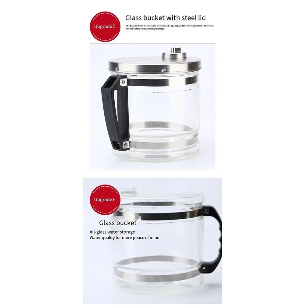 Purificator de apă complet automat, mașină de uz casnic cu apă distilată din oțel inoxidabil, mașină de laborator de 4000 ml pentru apă distilată