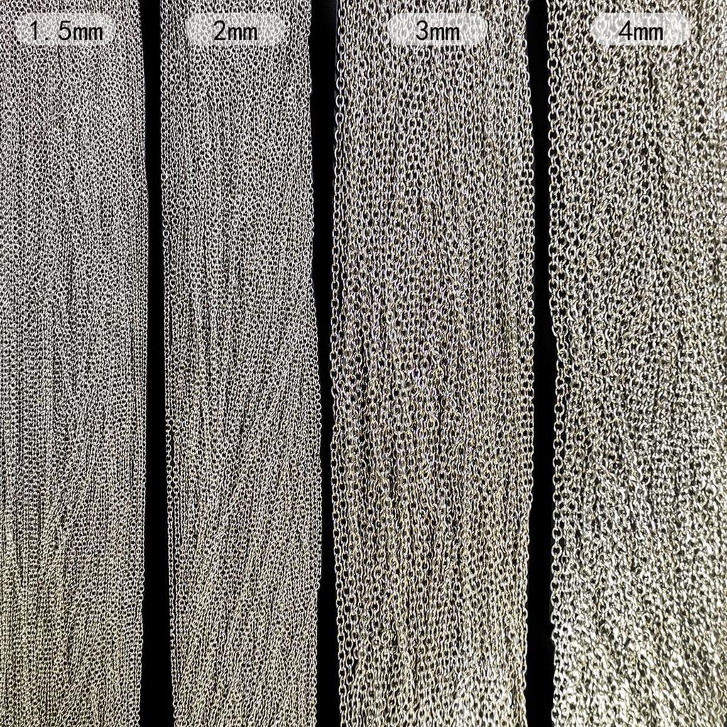 10 Pcs Metal Thin Necklace Chain with Lobster Claw Clasps Flat O Chain Necklace Accessories for DIY Jewellery Making