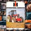 Scenic Farmland with Tractor Driving Over Green Hills Vintage Metal Wall Sign Decor Poster Frames Garage Living Room