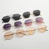 Retro Double Bridges Peach Pilot Sunglasses Women Men Designer Luxury Metal Frame Sun Glasses New Fashion Eyewear