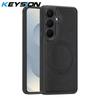 KEYSION Retro PU Leather Case for MagSafe for Samsung Galaxy S25 S26 Ultra 5G S26+ S25 FE Magnetic Shockproof Phone Cover