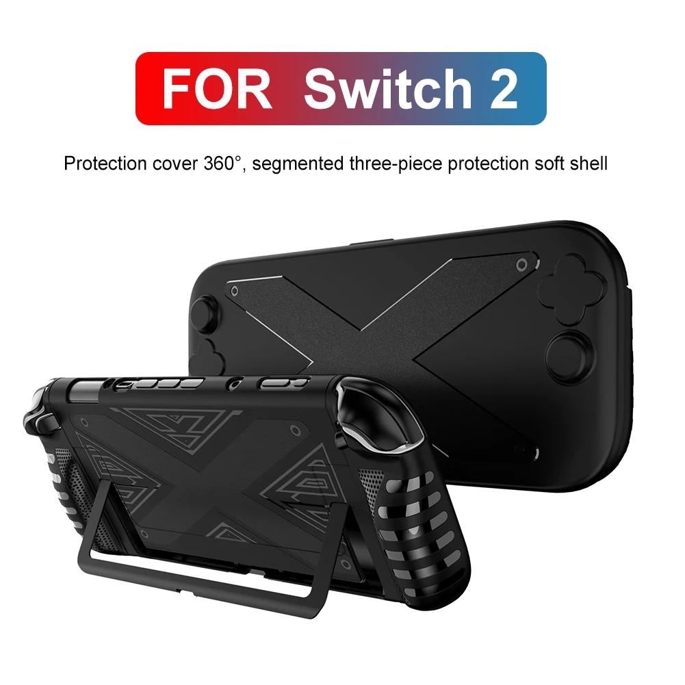 For NS2 Game Console Protective Shell TPU Case Hard PC Front Cover Ergonomic Grip Joycon Protective Shell for Switch 2