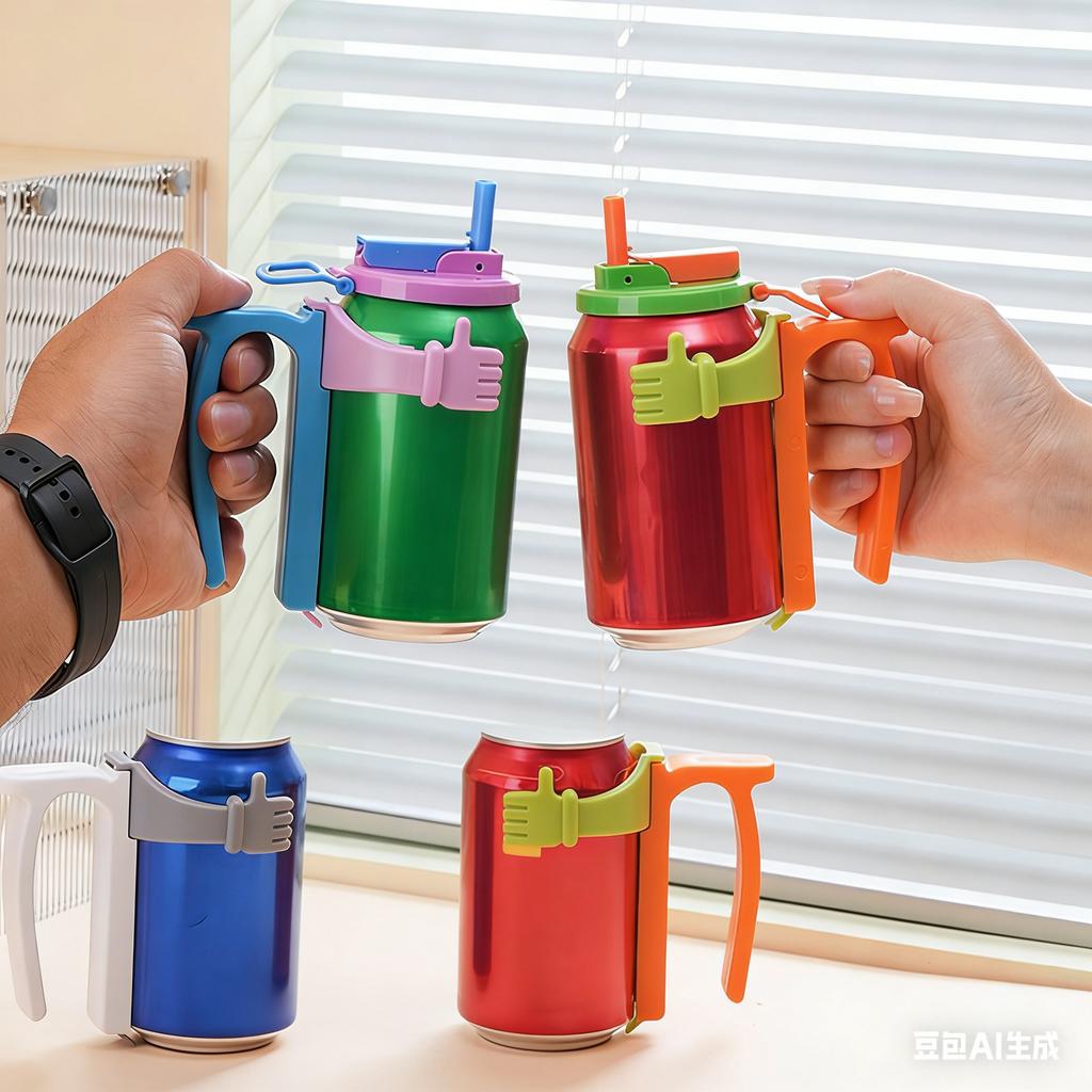 Soda Can Lids with Straw Anti-Spill Silicone Can Covers Reusable Drink Can Lids and Holders for Beer Soda Cans