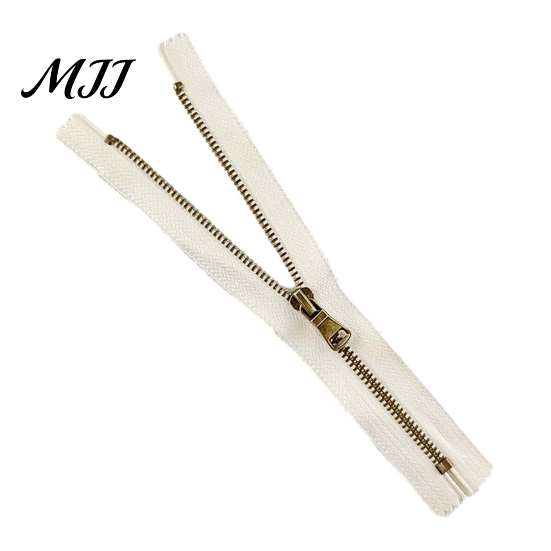 Non Separating Zipper 20Pcs Retro Bronze Closed-End Set, Heavy Duty Metal Y-Teeth Sewing Tape Replacement, for DIY Handbags Pockets Set