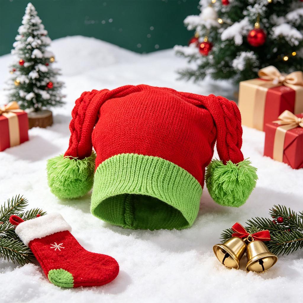 Unisex Christmas Santa Hat with Party for Men and Women Holiday Celebration