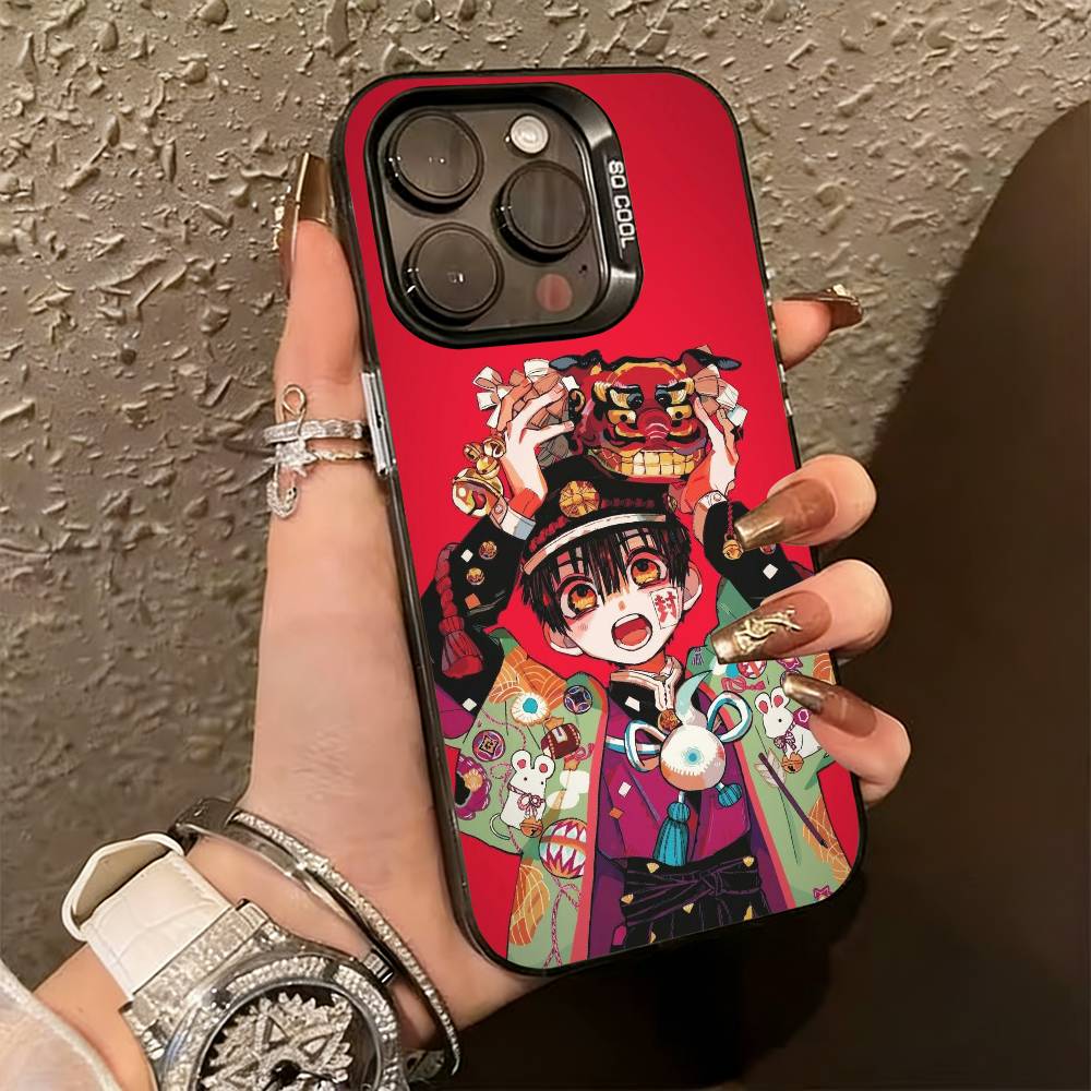 Toilet-Bound Hanako-kun Cute Phone Case For iPhone 17,16,15,14,13,12,11 Plus,Pro Max,XS,Colorful Silver Phone case Funda Cover