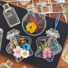 20PCS PET Bottle Shape Bookmark Transparent DIY Crafts Stationary Bookmark Waterproof Bookmark Scrapbook Sticker Plant Samples