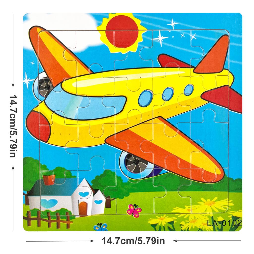 1 Stück 14,7 cm/5,79 Zoll Holzpuzzle Transportfahrzeug Meerestier Stil Puzzles Spiel Kinder Lernspielzeug für Kinder