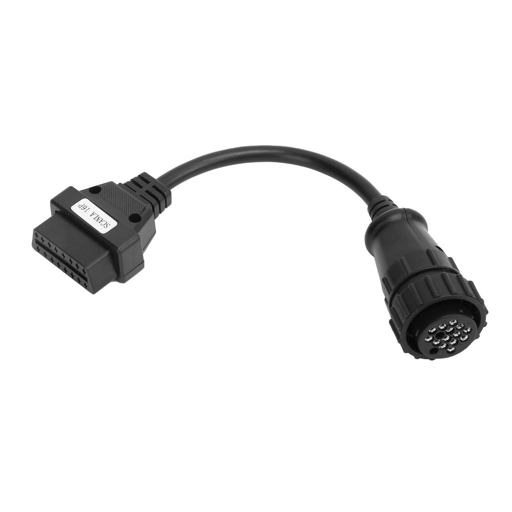 OBDII 16Pin Cable OBD2 Connector 240mm 9.45in Portable Car Diagnostic Tool for Truck