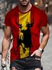 Fun Bull Pattern 3D Printed T-shirt Summer Men's Casual Fashion Round Neck Fashion Trendy Harajuku Personalized Short Sleeve Street Wear