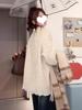 Jian Manni 2024 Lace Bow Patchwork Loose Sweater Women's Sweet Knit Top Winter