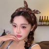 2025 Retro Polka Dot Rabbit Ear Bow Headband: Luxurious Wide Band Ribbon Hairpin for Women