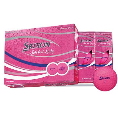 DUNLOP Pelota de golf SRIXON SOFT FEEL LADY Modelo 2021 1 Docena Rosa Pasión SNSFL5PPK (12 piezas)