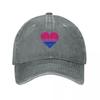 Bisexual flag heart Baseball Cap designer cap Cosplay Luxury Brand Hat Unisex Luxury Womens Beach Unisexs