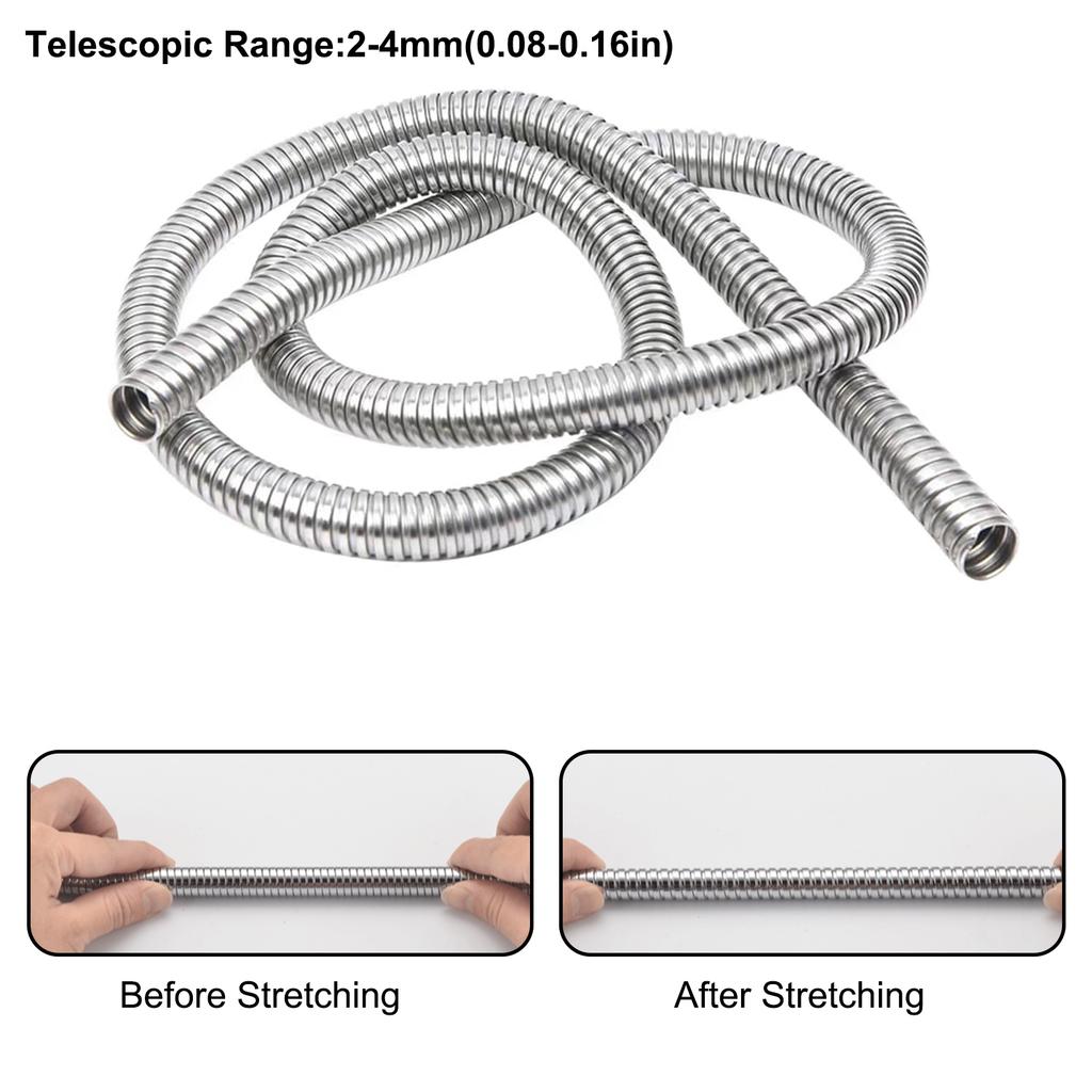 Inner Diameter 4-20mm 304 Stainlesss Steel Corrugated Pipe Wire Line Cable Conduit Protect Hose Tube Length 3 Meter