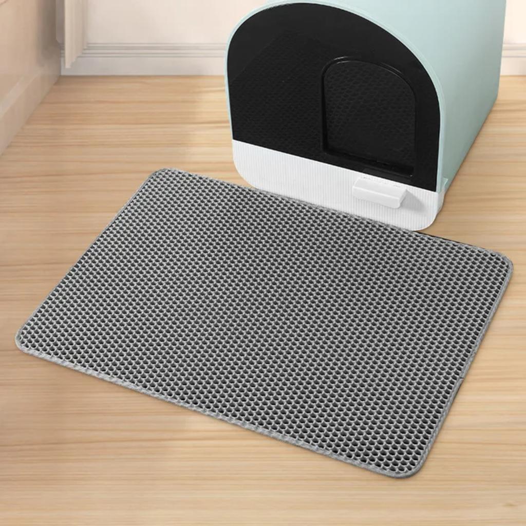 New Efficient, High-Quality Double Layer Washable Non-Slip Cat Litter Trapping Mat - Eliminate Mess and Odors In Your Home with