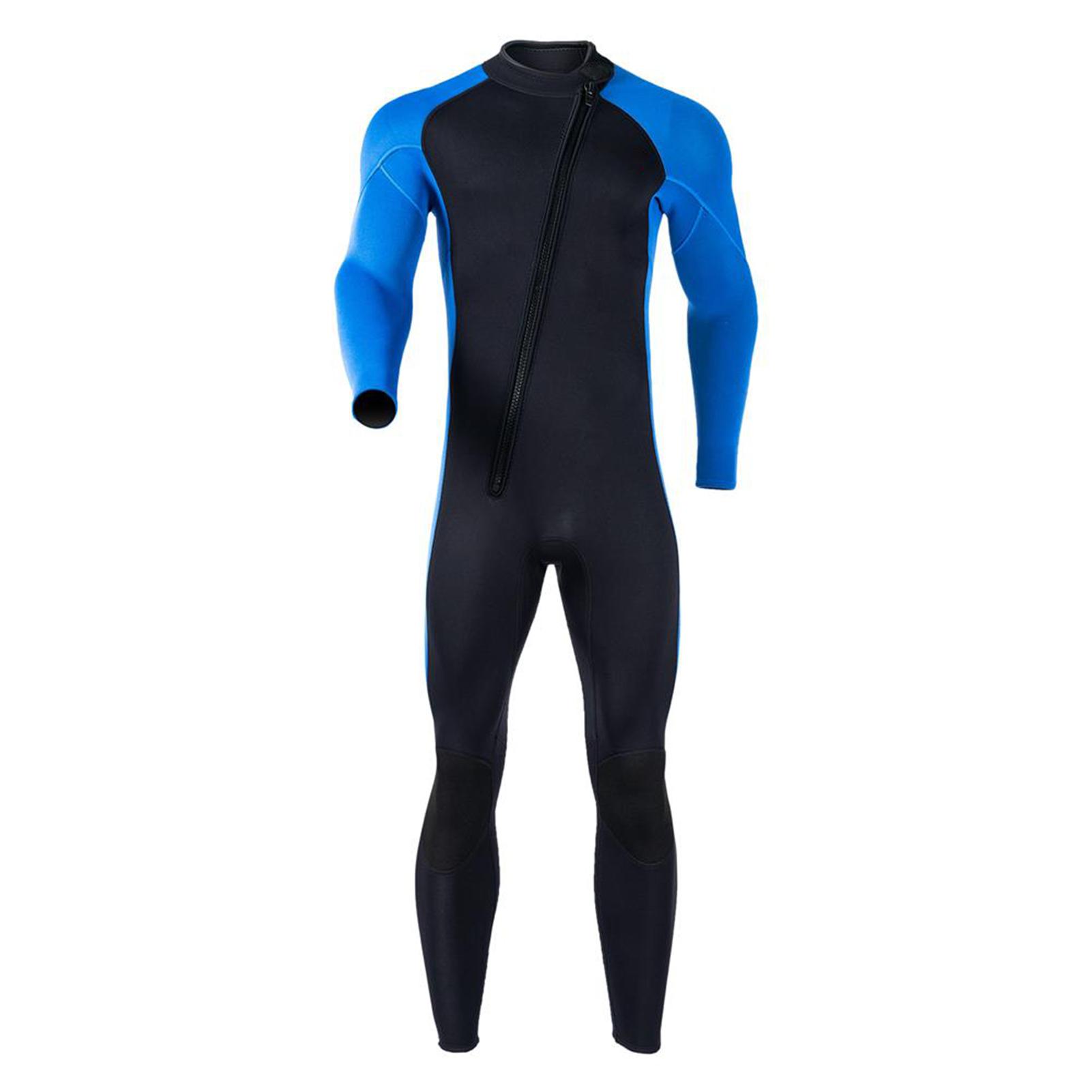 Men 3mm Neoprene Wetsuits Adult One Piece Full Body Sleeves Diving Suit