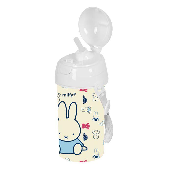 Bouteille à ouverture automatique avec paille - safta - 500 ml - Beige pastel - 7,3x19,5 cm - Sans BPA