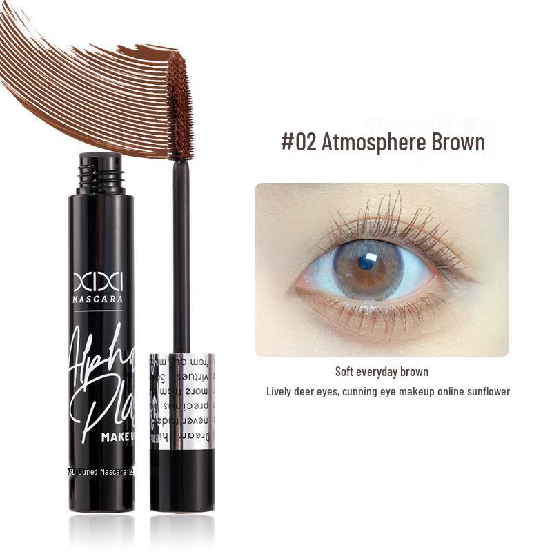 XIXI Feather Volumizing & Curling Mascara - Smudge-proof, Natural, Lengthening for Daily Use, Big Eyes, 3D Effect